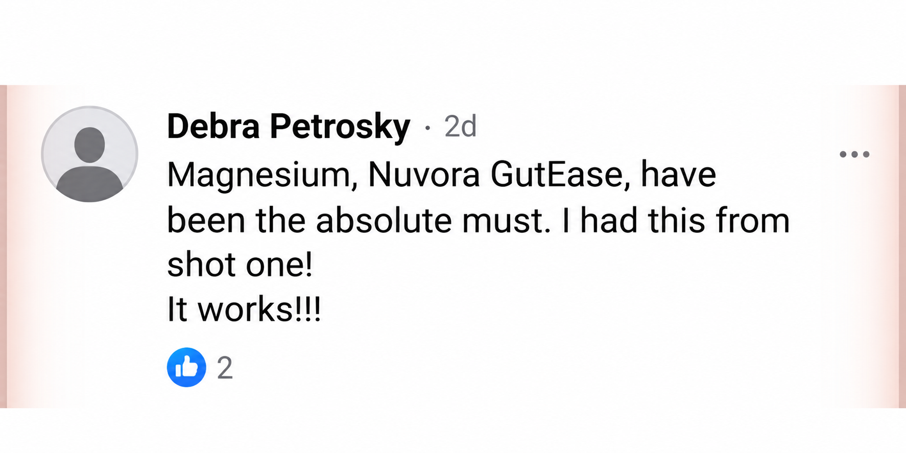 Source Facebook comment about GLP-1 SOS