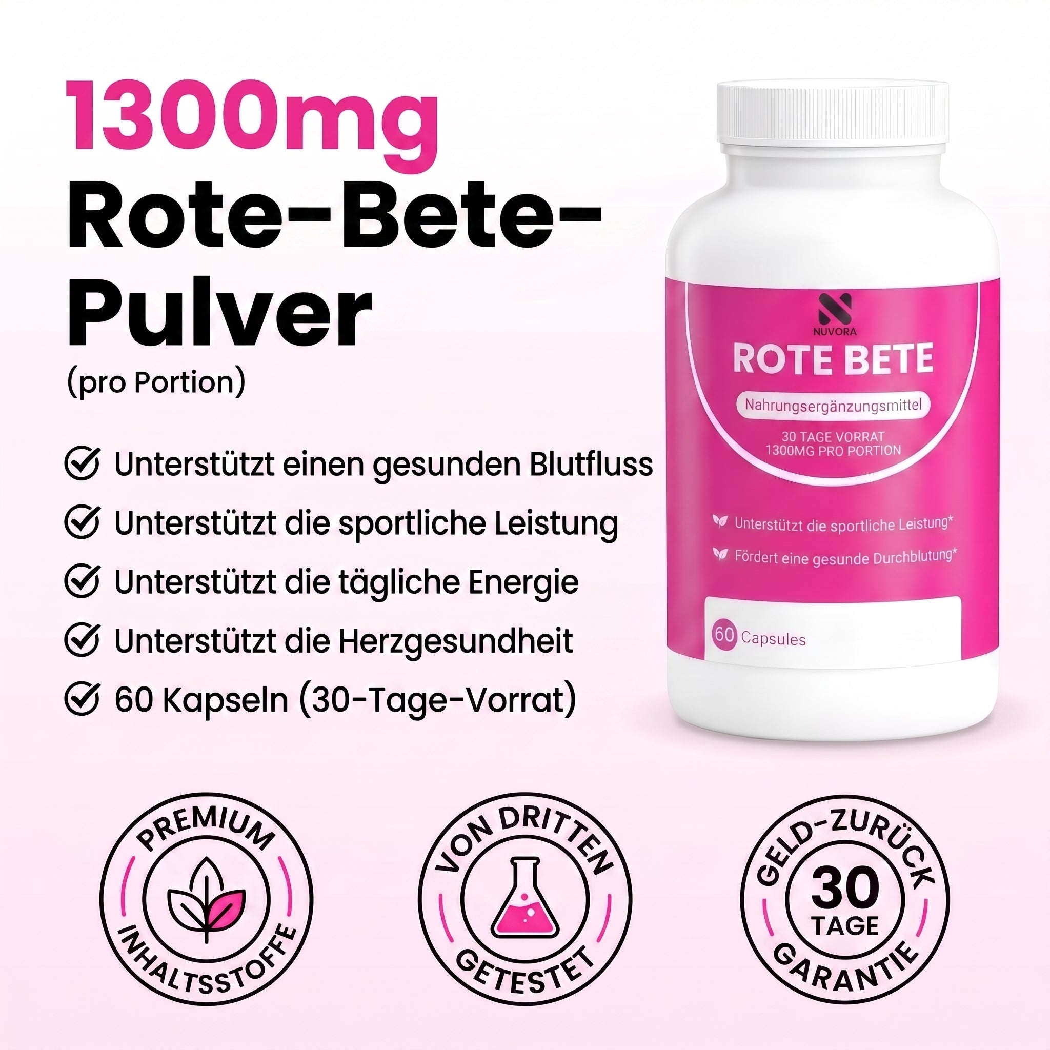 Bio-Rote-Bete Kapseln