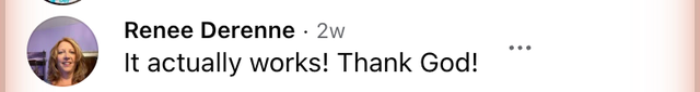 Source Facebook comment about GLP-1 SOS