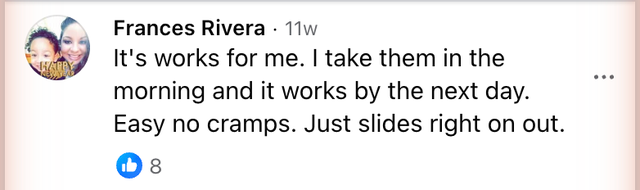 Source Facebook comment about GLP-1 SOS