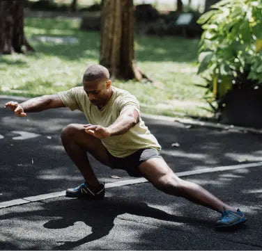 Man training