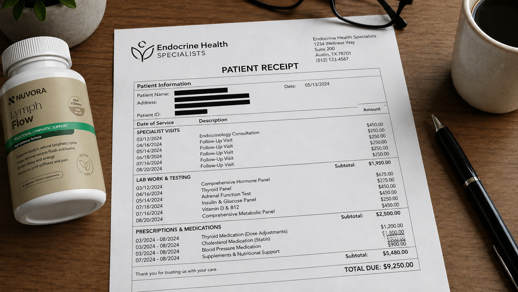 Specialist treatment receipt
