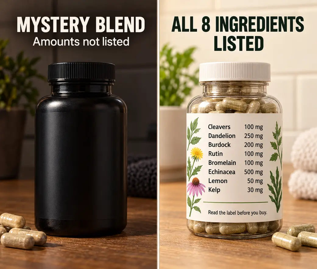 Comparison of transparent supplement labels